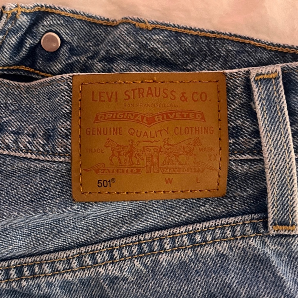 Levi’s Size w26 (womens 0-2) medium wash shorts. In like new condition.